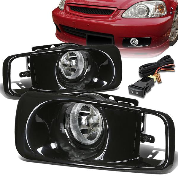 Factory Style Fog Lights w/ Switch + Wiring Harness <br>99-00 Honda Civic
