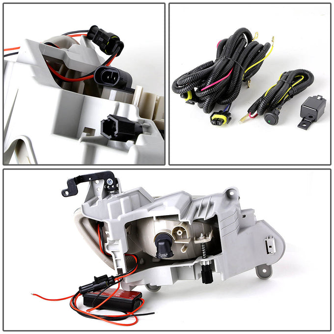 D-Motoring - Fog Lights - 11-16 Veloster FS L4 - LED DRL - W / Switch - Amber Lens - Plug-n-Play - Pair - 2012-2016 Hyundai Veloster - 5
