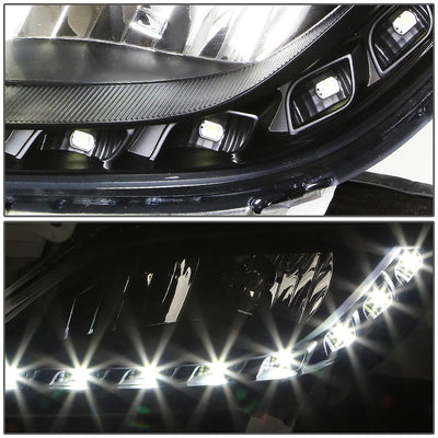 D-Motoring - Fog Lights - 11-16 Veloster FS L4 - LED DRL - W / Switch - Black Housing - Clear Lens - Plug-n-Play - Pair - 2012-2016 Hyundai Veloster - 3
