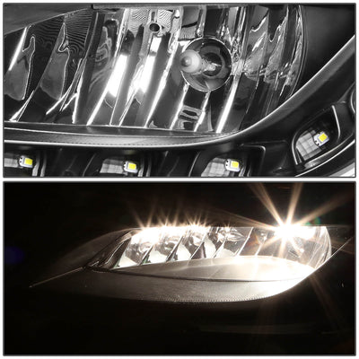 D-Motoring - Fog Lights - 11-16 Veloster FS L4 - LED DRL - W / Switch - Black Housing - Clear Lens - Plug-n-Play - Pair - 2012-2016 Hyundai Veloster - 4