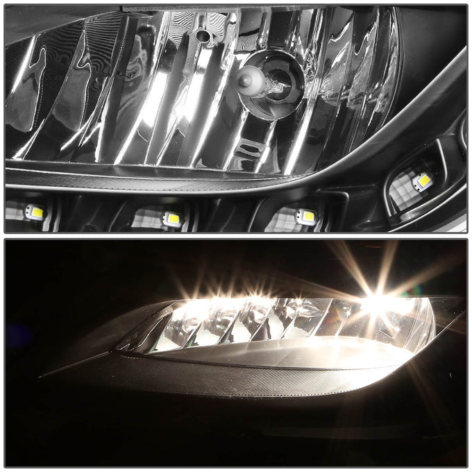 D-Motoring - Fog Lights - 11-16 Veloster FS L4 - LED DRL - W / Switch - Black Housing - Clear Lens - Plug-n-Play - Pair - 2012-2016 Hyundai Veloster - 4
