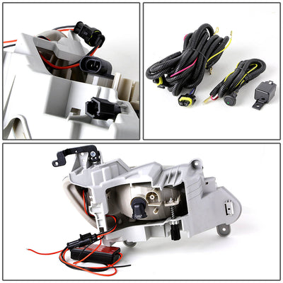 D-Motoring - Fog Lights - 11-16 Veloster FS L4 - LED DRL - W / Switch - Black Housing - Clear Lens - Plug-n-Play - Pair - 2012-2016 Hyundai Veloster - 5