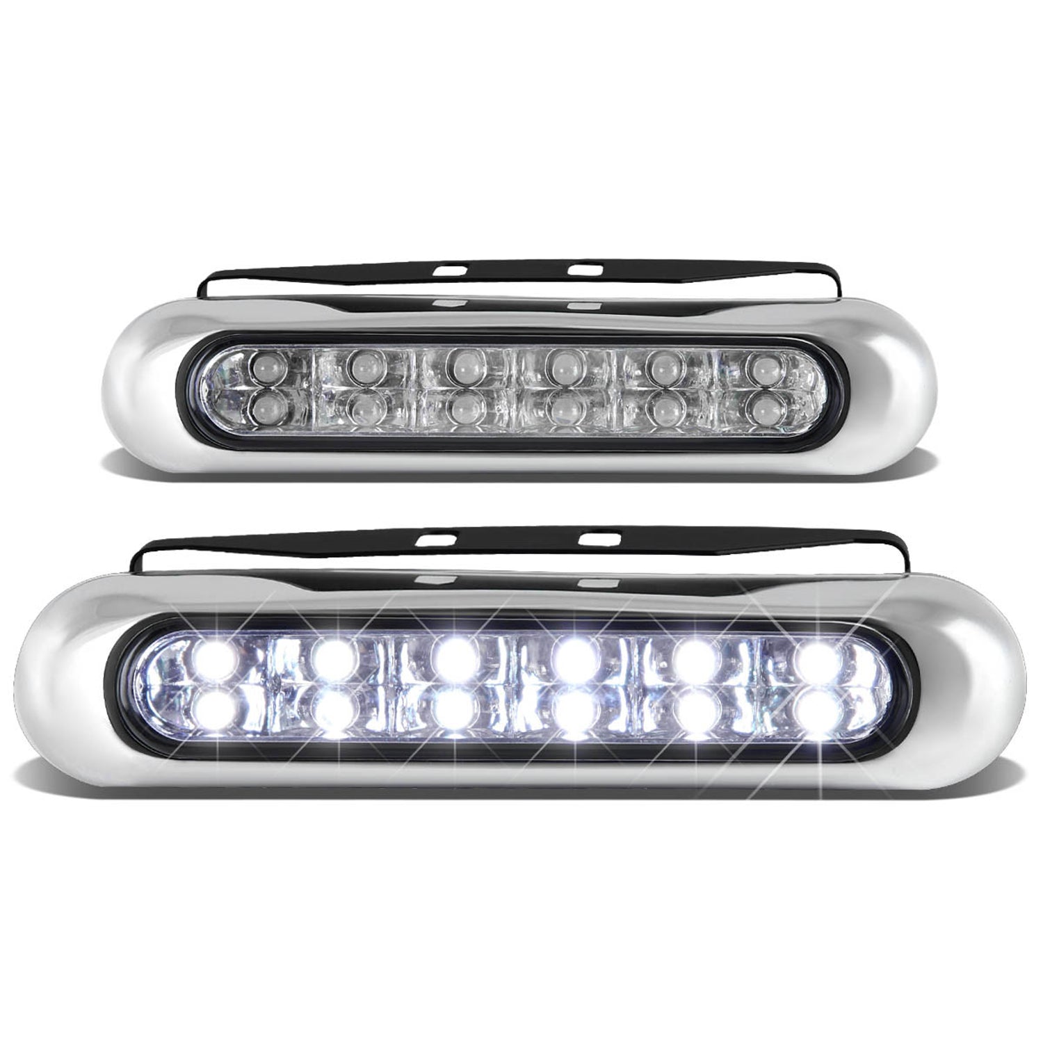 D-Motoring - Fog Lights - 6 - LED DRL - Clear Lens - Pair  - 7