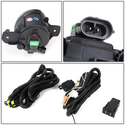 D-Motoring - Fog Lights - W / Switch - Clear Lens - Plug-n-Play - Pair - 07-09 Nissan Altima Sedan - 4