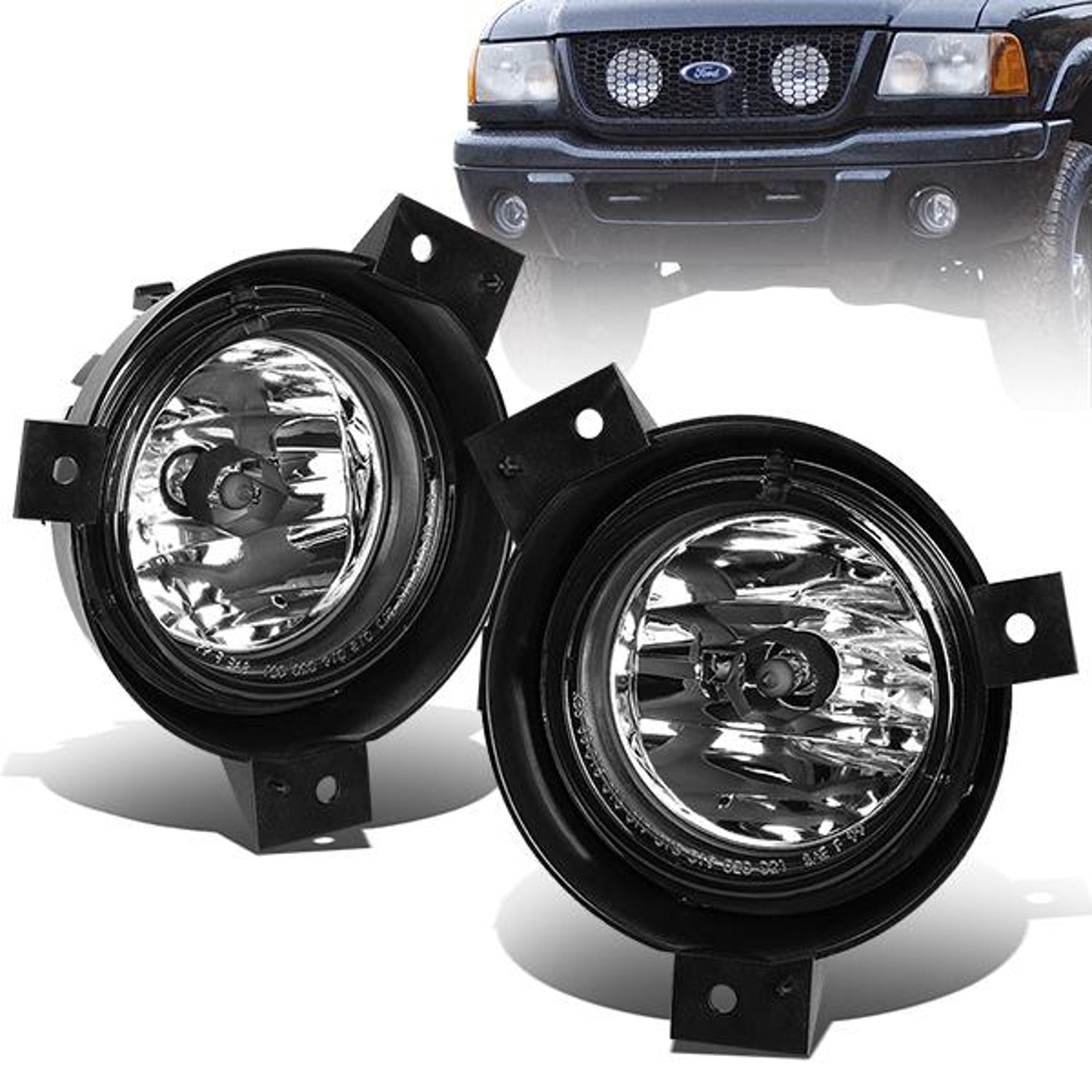 Clear Lens Fog Light w/ Bulbs <br>01-03 Ford Ranger
