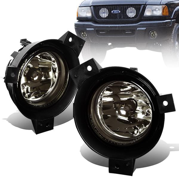 Smoked Lens Fog Light w/ Bulbs <br>01-03 Ford Ranger