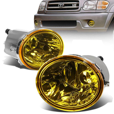 Amber Lens Fog Light w/ Bulbs <br>00-06 Toyota Tundra, 01-07 Sequoia