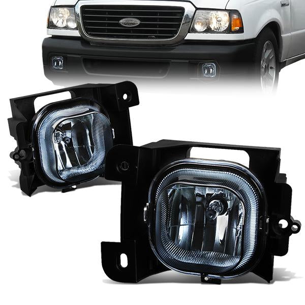 Smoked Lens Fog Light w/ Bulbs <br>04-05 Ford Ranger