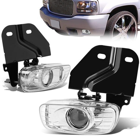 Projector Fog Light w/ Bulbs <br>99-00 GMC Yukon Denali Cadillac Escalade