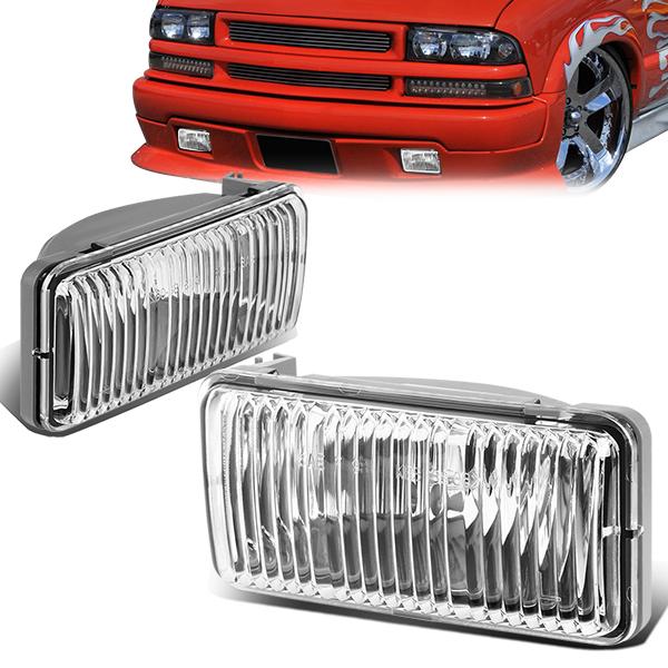 Clear Lens Fog Light w/ Bulbs <br>98-04 Chevy S10 Pickup Blaze