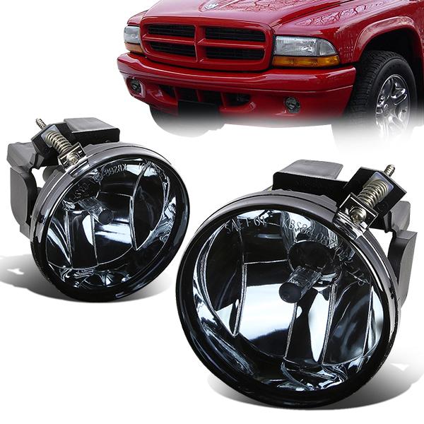 Smoked Lens Fog Light w/ Bulbs <br>01-04 Dodge Dakota, 01-03 Durango