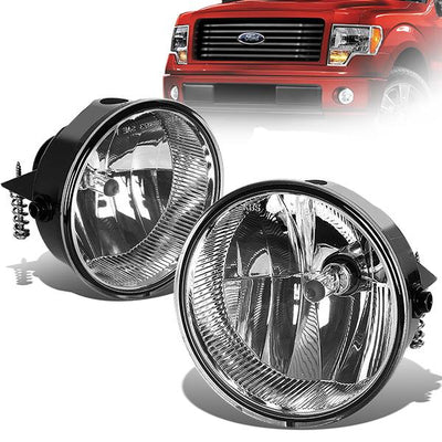 Clear Lens Fog Light w/ Bulbs <br>11-14 Ford F-150 Lincoln Mark LT