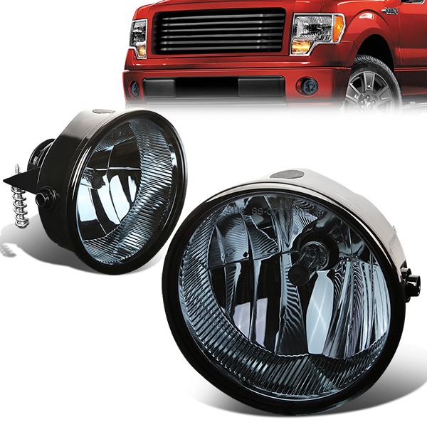 Smoked Lens Fog Light w/ Bulbs <br>11-14 Ford F-150 Lincoln Mark LT
