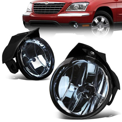 Smoked Lens Fog Light w/ Bulbs <br>01-06 Chrysler Sebring Dodge Stratus