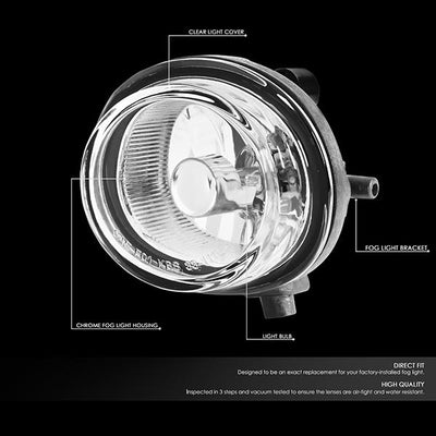Clear Lens Fog Light w/ Bulbs <br>04-06 Mazda MPV, 04-07 RX-8, 07-09 CX-7