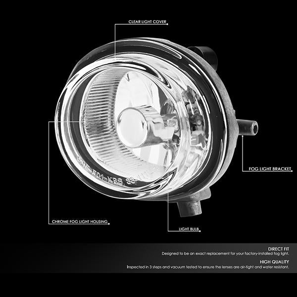 Clear Lens Fog Light w/ Bulbs <br>04-06 Mazda MPV, 04-07 RX-8, 07-09 CX-7