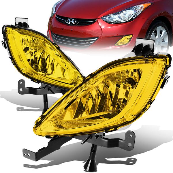 Amber Lens Fog Light w/ Bulbs <br>11-13 Hyundai Elantra Sedan