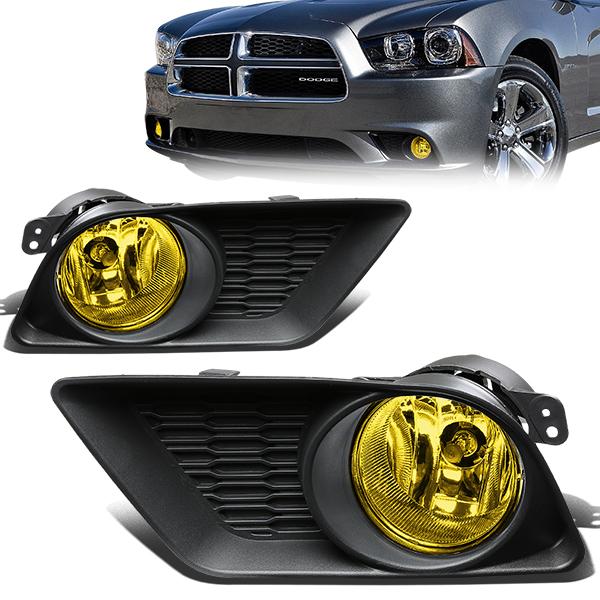 Amber Lens Fog Light w/ Bulbs <br>11-14 Dodge Charger