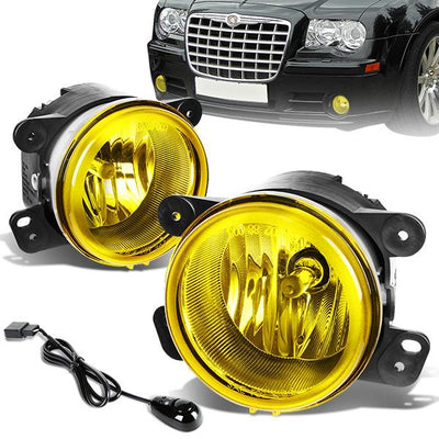 Amber Lens Fog Lights w/ Switch + Wiring Harness <br>05-10 Chrysler 300, 08-09 Dodge Caliber SRT-8