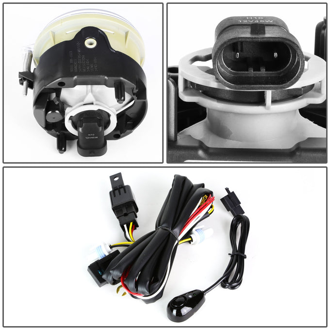 D-Motoring - Fog Lights - W / Switch - Clear Lens - Plug-n-Play - Pair - Dodge Charger / Sebring / Town & Country / Dodge Avenger / Caliber - 4