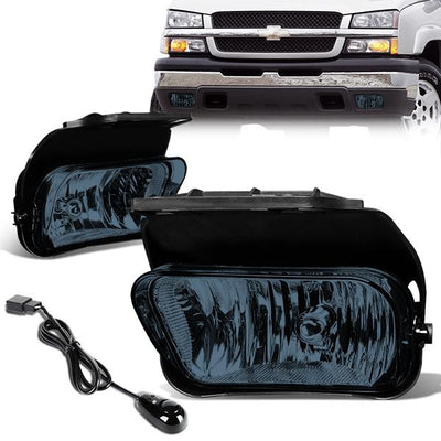 Smoked Lens Fog Lights w/ Switch + Bulbs <br>03-07 Chevy Silverado Classic
