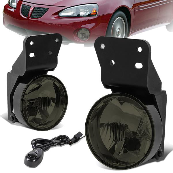 Smoked Lens Fog Lights w/ Switch + Wiring Harness <br>99-05 Pontiac Grand Am