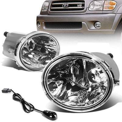 Clear Lens Fog Lights w/ Switch + Wiring Harness <br>00-06 Toyota Tundra, 01-07 Sequioa