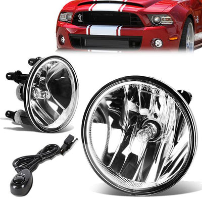 Clear Lens Fog Lights w/ Switch + Wiring Harness <br>07-14 Ford Mustang Shelby / Bullitt, 07-10 Escape
