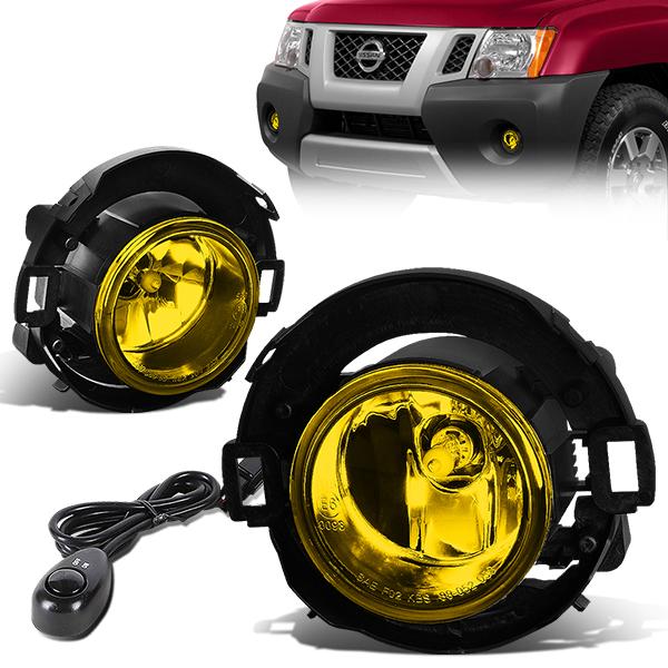 Amber Lens Fog Lights w/ Switch + Wiring Harness <br>08-15 Nissan Frontier, 05-15 Xterra