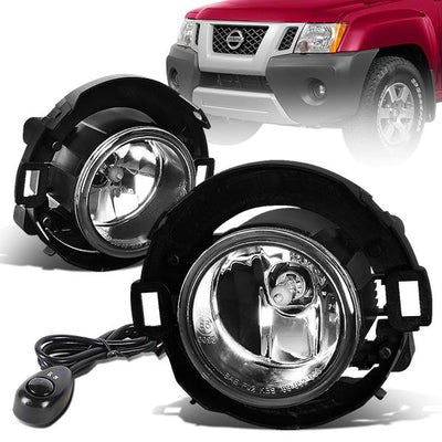 Clear Lens Fog Lights w/ Switch + Wiring Harness <br>08-15 Nissan Frontier, 05-15 Xterra