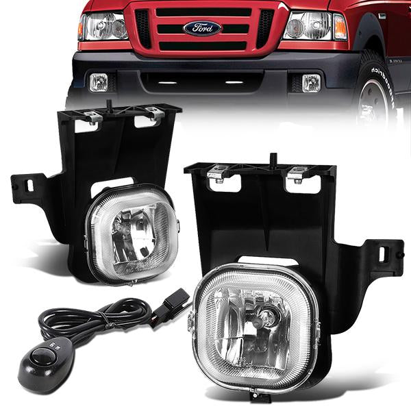 Clear Lens Fog Lights w/ Switch + Wiring Harness <br>06-07 Ford Ranger