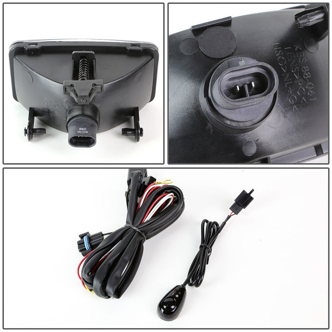 D-Motoring - Fog Lights - W / Switch - Clear Lens - Plug-n-Play - Pair - 00-03 Chevy S10 Xtreme - 4