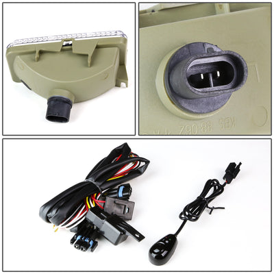 D-Motoring - Fog Lights - W / Switch - Clear Lens - Plug-n-Play - Pair - Chevy S10 Pickup / Blazer - 4