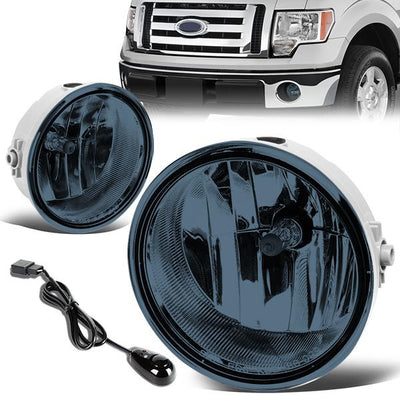 Smoked Lens Fog Lights w/ Switch + Wiring Harness <br>06-10 Ford F-150, 06-08 Lincoln Mark LT