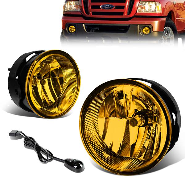 Amber Lens Fog Lights w/ Switch + Wiring Harness <br>08-11 Ford Ranger, 07-17 Expedition