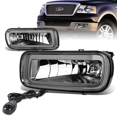 Smoked Lens Fog Lights w/ Switch + Wiring Harness <br>04-06 Ford F-150, 2006 Lincoln Mark LT