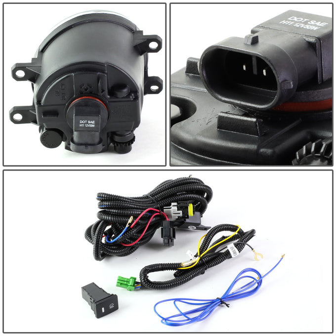D-Motoring - Fog Lights - W / Switch - Smoked Lens - Plug-n-Play - Pair - 12-15 Toyota Tacoma - 4