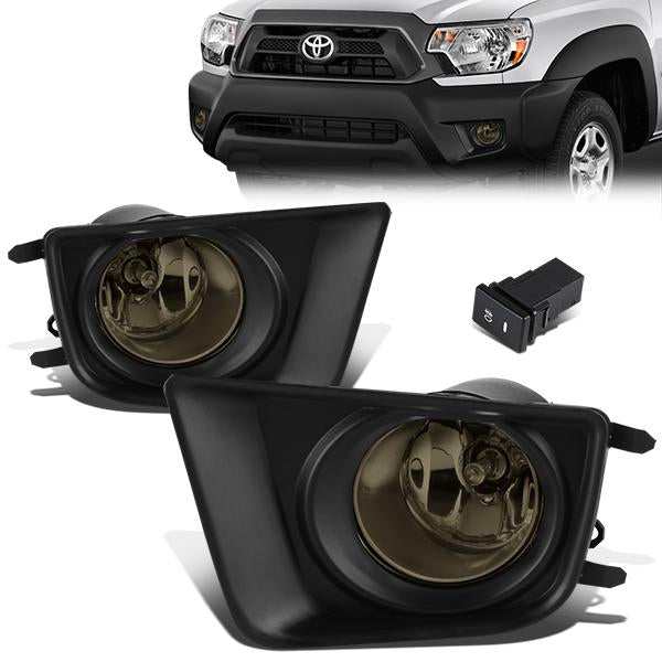 Smoked Lens Fog Lights w/ Switch + Wiring Harness <br>12-15 Toyota Tacoma