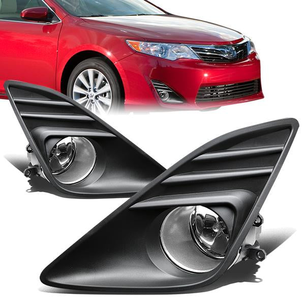 Clear Lens Fog Lights w/ Switch + Wiring Harness <br>12-14 Toyota Camry XV50