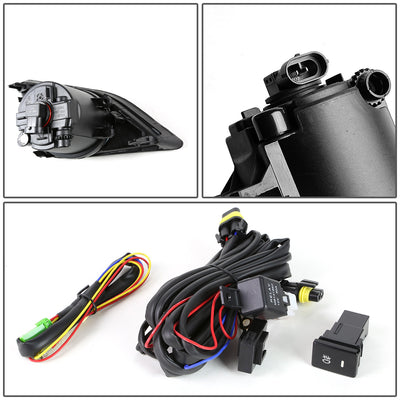 D-Motoring - Fog Lights - W / Switch - Smoked Lens - Plug-n-Play - Pair - 09-10 Toyota Corolla 4-Dr Sedan - 4
