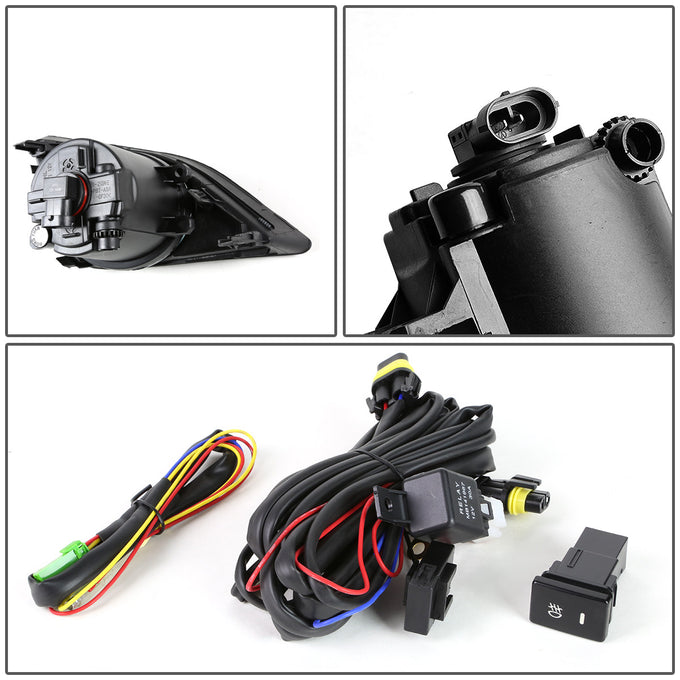 D-Motoring - Fog Lights - W / Switch - Smoked Lens - Plug-n-Play - Pair - 09-10 Toyota Corolla 4-Dr Sedan - 4