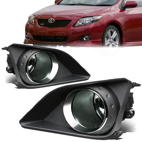 Smoked Lens Fog Lights w/ Switch + Wiring Harness <br>09-10 Toyota Corolla