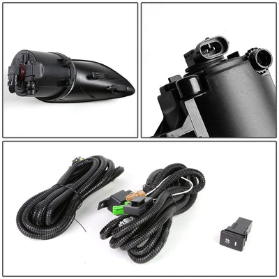 D-Motoring - Fog Lights - W / Switch - Smoked Lens - Plug-n-Play - Pair - 06-11 Toyota Yaris 4-Door Sedan - 4