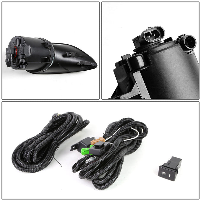 D-Motoring - Fog Lights - W / Switch - Smoked Lens - Plug-n-Play - Pair - 06-11 Toyota Yaris 4-Door Sedan - 4