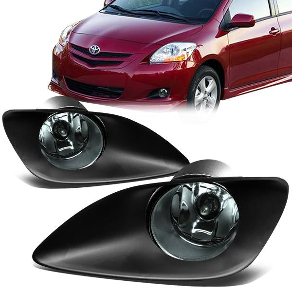 Smoked Lens Fog Lights w/ Switch + Wiring Harness <br>06-11 Toyota Yaris Sedan