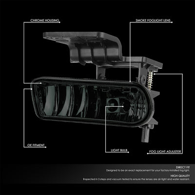 Smoked Lens Fog Lights w/ Bulbs <br>99-06 Chevy Silverado / Suburban 1500-3500 Tahoe