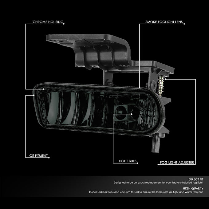 Smoked Lens Fog Lights w/ Bulbs <br>99-06 Chevy Silverado / Suburban 1500-3500 Tahoe
