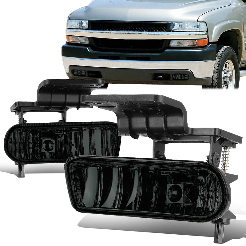 Smoked Lens Fog Lights w/ Bulbs <br>99-06 Chevy Silverado / Suburban 1500-3500 Tahoe