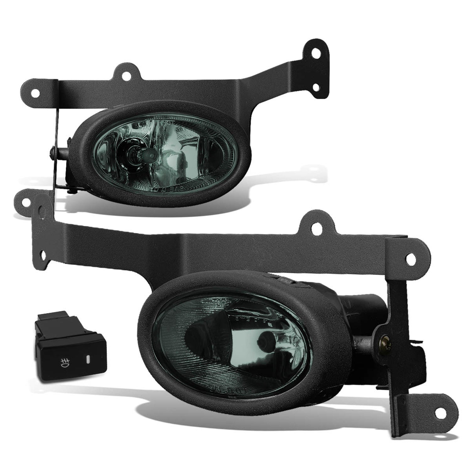 D-Motoring - Fog Lights - W / Switch - Smoked Lens - Plug-n-Play - Pair - 06-08 Civic 2-Door Coupe - 1