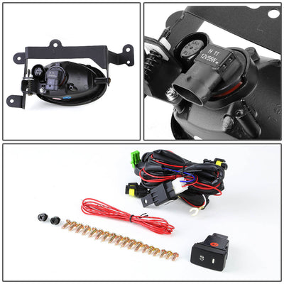 D-Motoring - Fog Lights - W / Switch - Smoked Lens - Plug-n-Play - Pair - 06-08 Civic 2-Door Coupe - 4